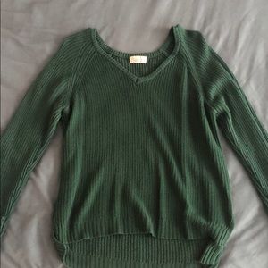 Dark Green V-neck Sweater
